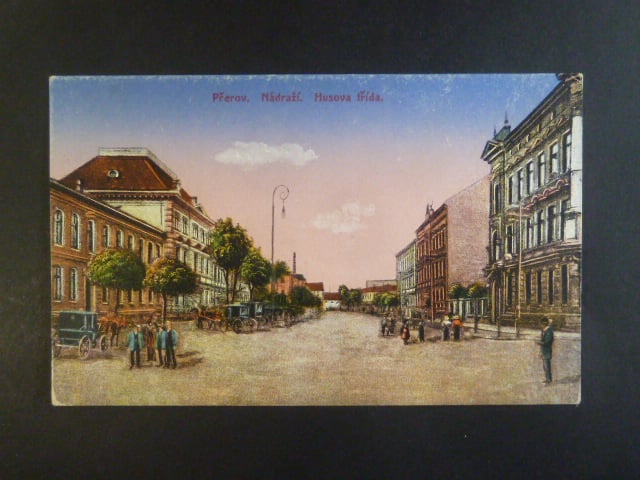 Přerov Husova tř. nádraží, neupotřebená 1918