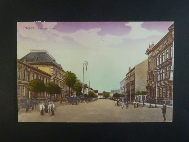Přerov Nádražní tř., prošlá 1915