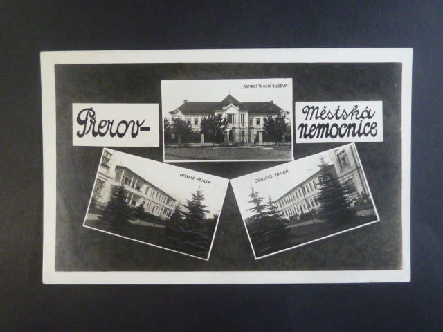 Přerov Městská nemocnice, prošlá 1927, stržená zn.