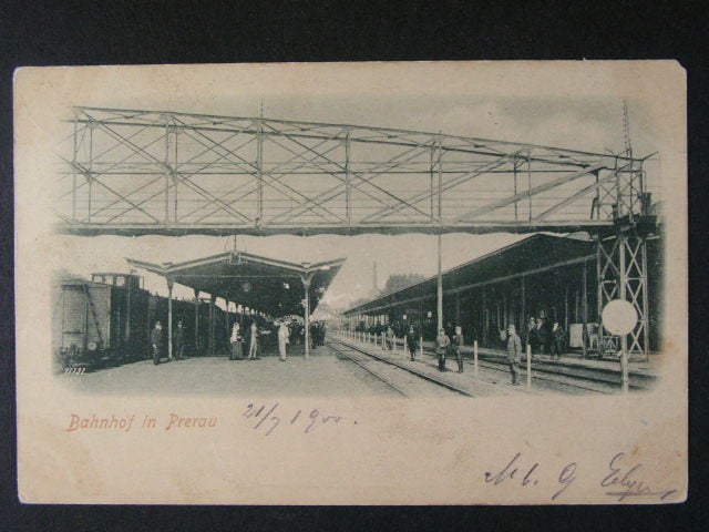 Přerov, čb. pohl., nádraží, prošlá 1900