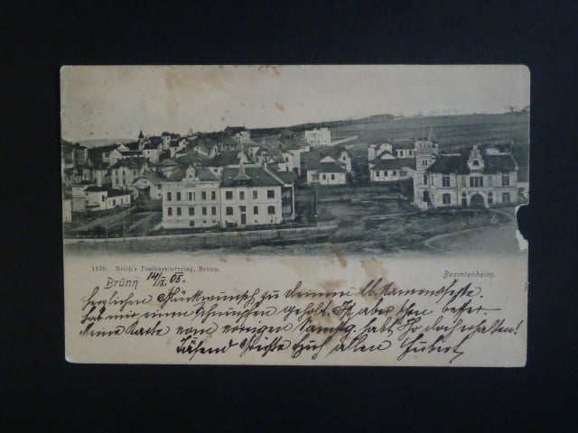 Brno - Jiráskova čtvrť, prošlá 1905, natržená