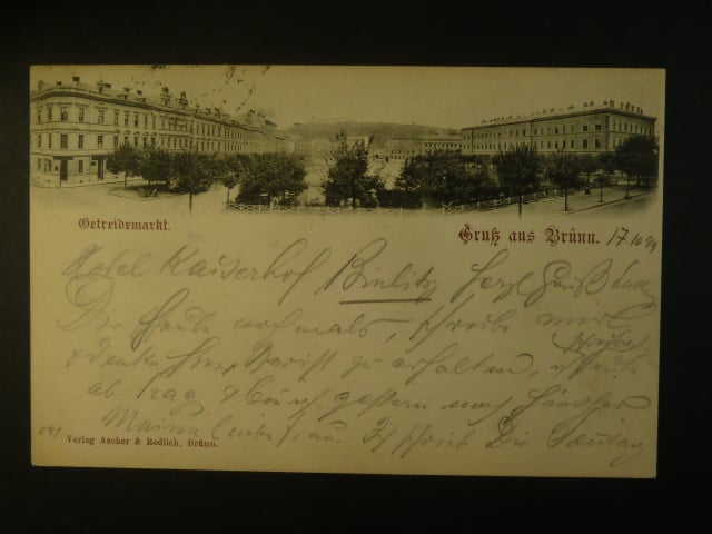 Brno - Obilní trh, prošlá 1899