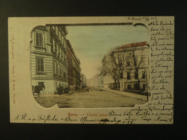 Brno - Údolní ulice, prošlá 1902