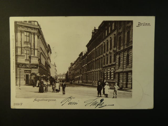 Brno - Jaselská ulice (Augustinergasse), prošlá 1900