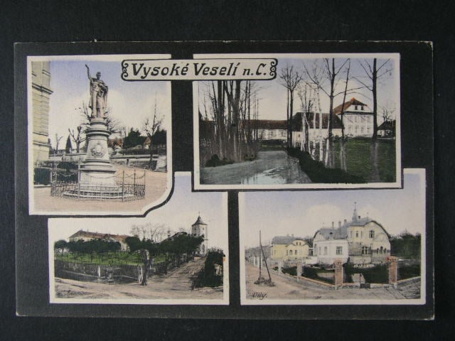 Vysoké Veselí, bar. vícezáběrová pohl., prošlá