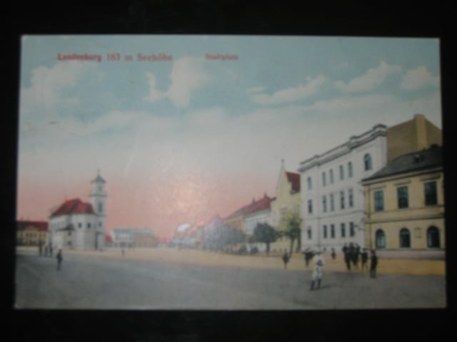 Břeclav (Lundenburg), bar. pohl. náměstí, prošlá 1915