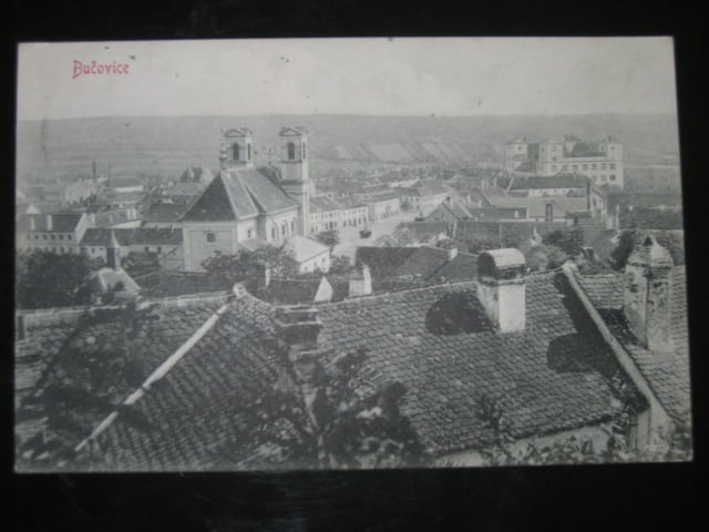 Bučovice, čb. pohl., prošlá, stržená zn.