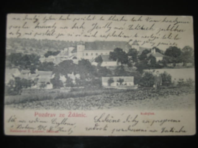 Ždánice, čb. pohl.,  prošlá, stržená zn.