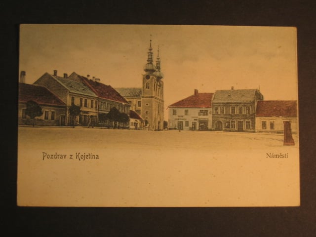 Kojetín, bar. pohl. náměstí, neprošlá