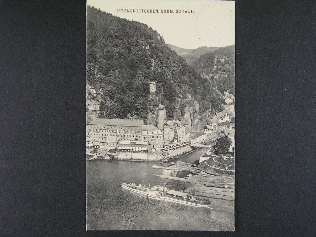Hřensko okr. Děčín, prošlá 1928