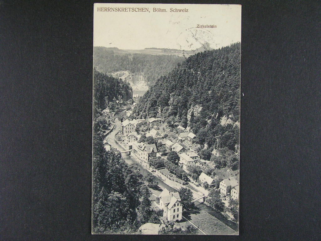 Hřensko okr. Děčín, prošlá 1909