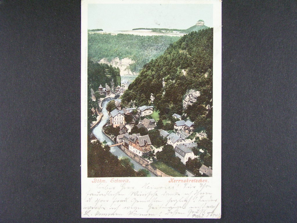 Hřensko okr. Děčín, prošlá 1900