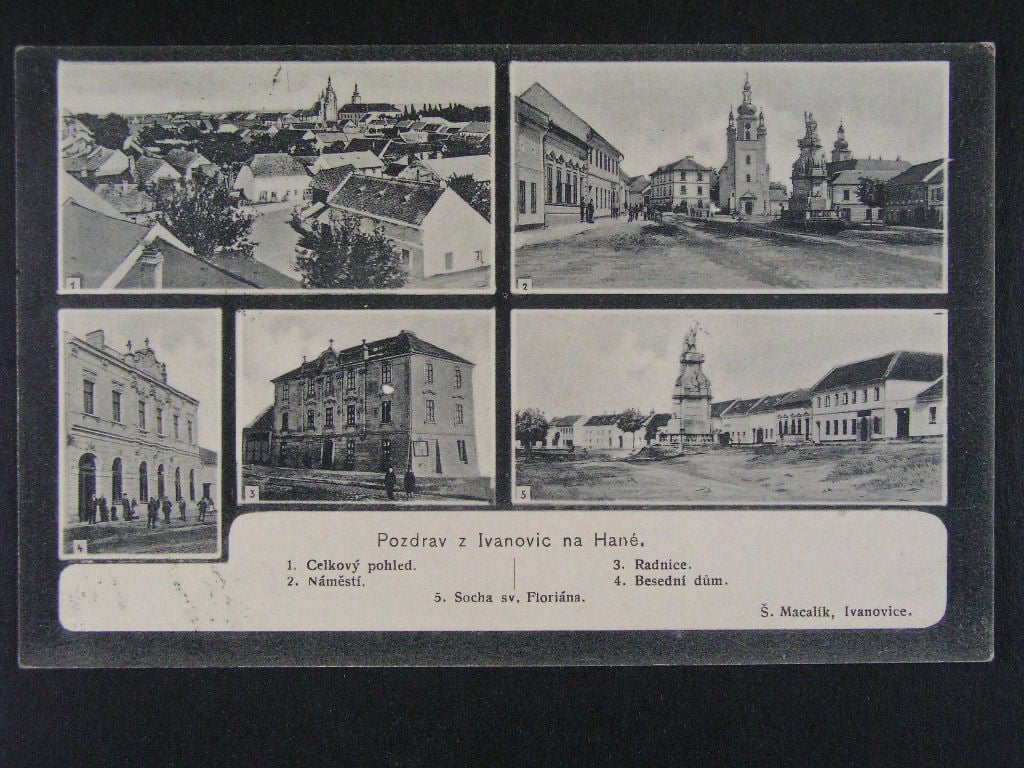 Ivanovice na Hané okr. Vyškov, prošlá 1909