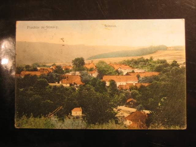 Stinava na Hané, bar. pohlednice, prošlá