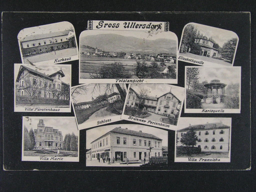 Velké Losiny okr. Šumperk, prošlá 1912