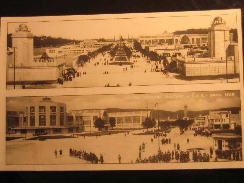 Brno, čb. fotopohlednice Veletrhy, neprošlá