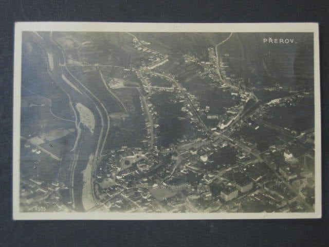 Přerov, letecký záběr, neprošlá