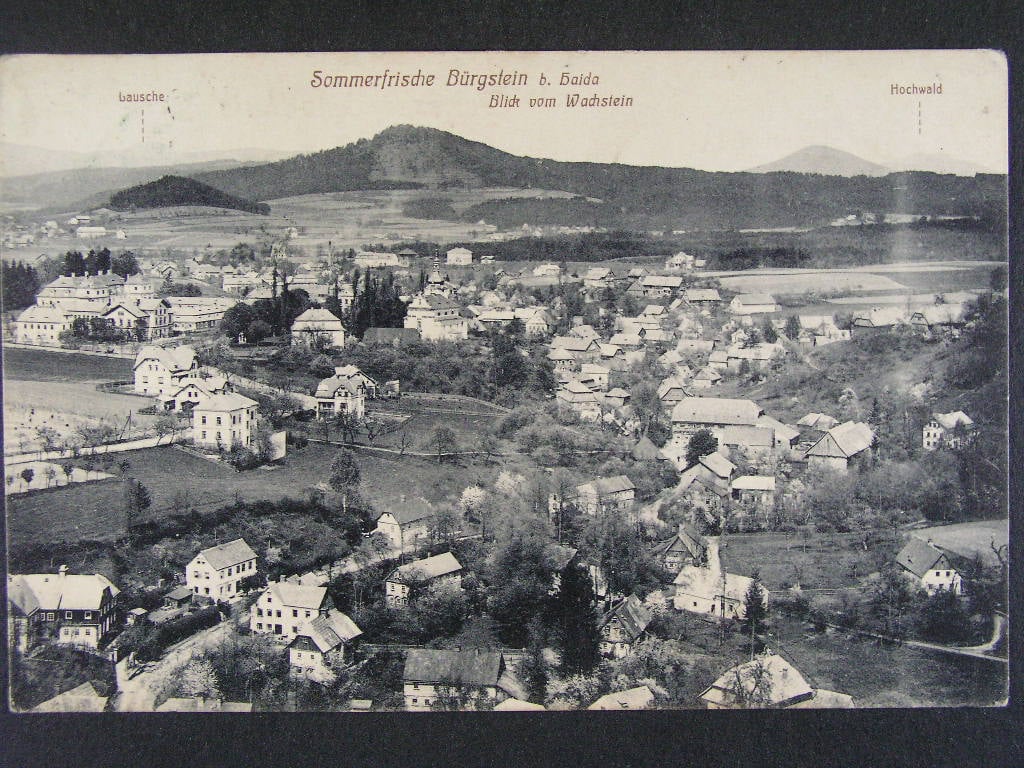 Sloup okr. Česká Lípa, prošlá 1912