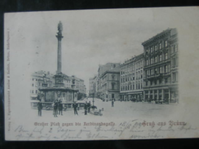 Brno, nám. Svobody, prošlá 1899