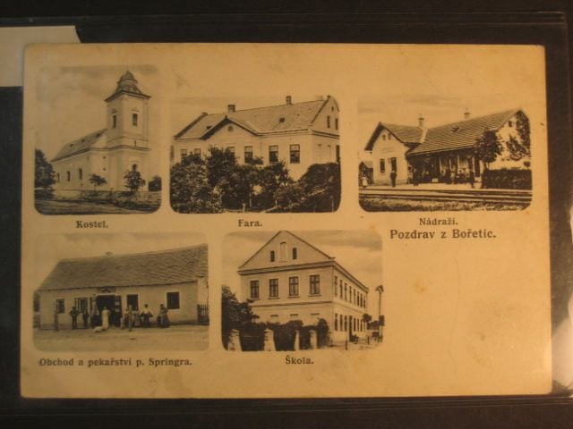 Bořetice, čb. vícezáběrová pohl., prošlá