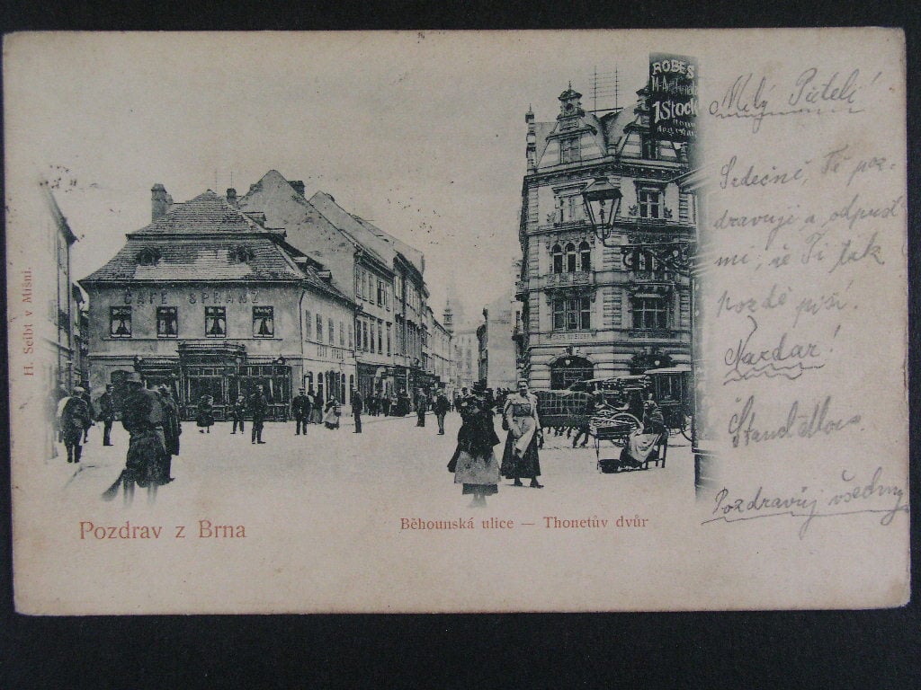 Brno Běhounská ul., prošlá 1902