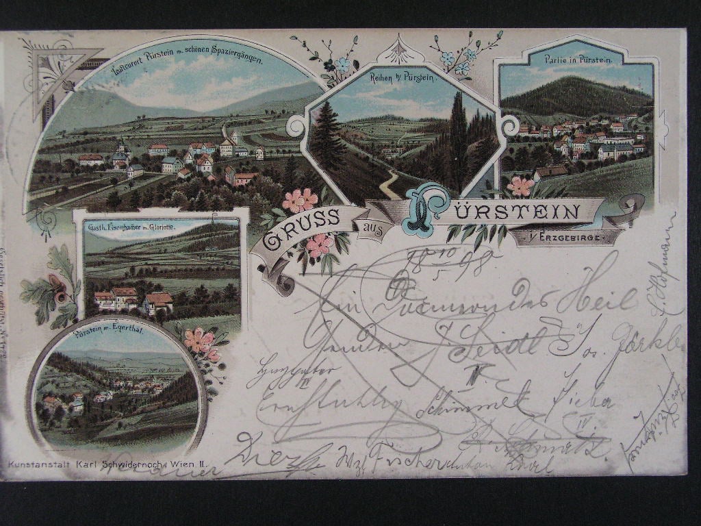 Perštejn okr. Chomutov, prošlá 1898