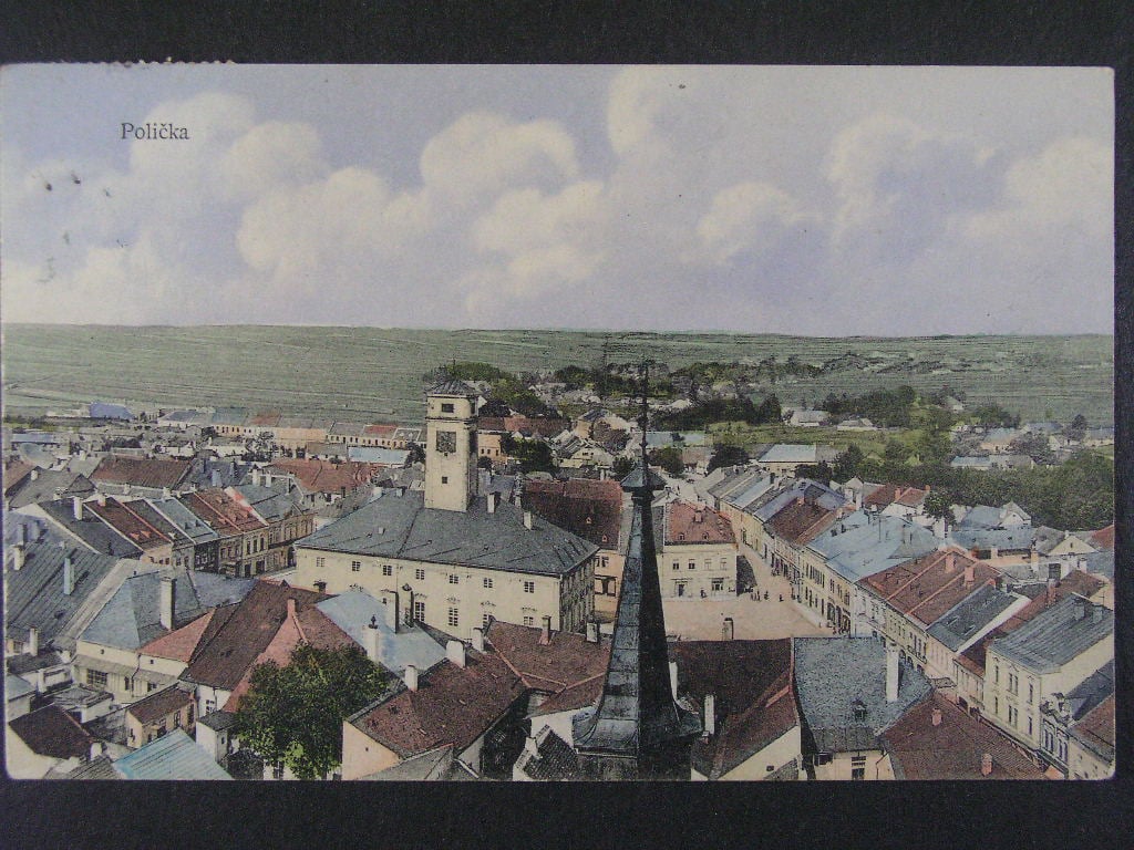 Polička okr. Svitavy, prošlá 1916