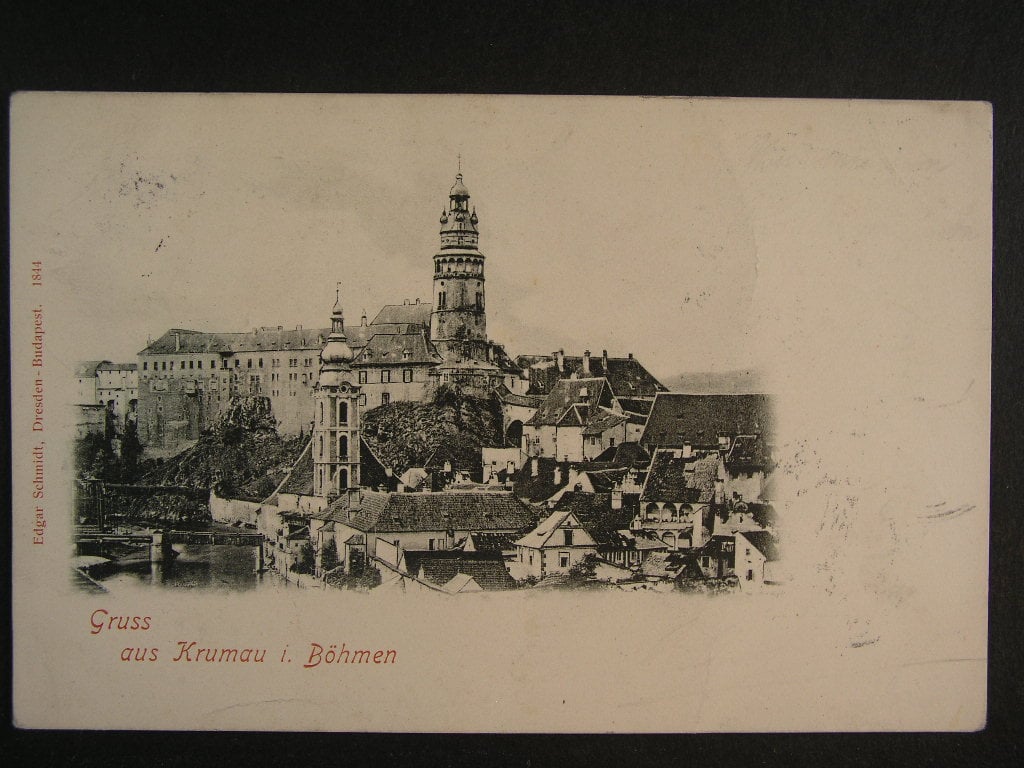 Český Krumlov, prošlá 1902, odstraněná známka