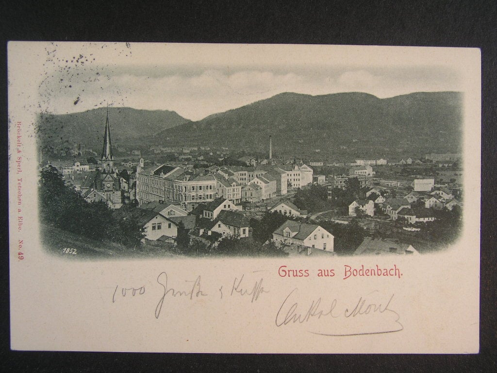 Podmokly, Bodenbach, okr. Děčín, prošlá 1898