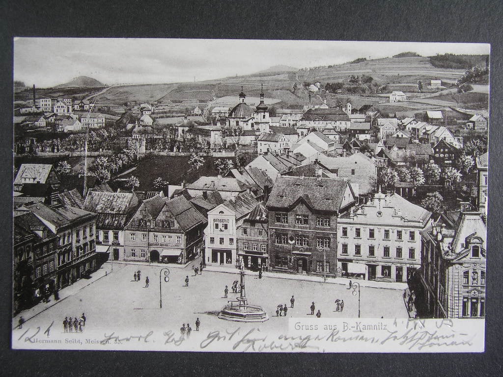 Česká Kamenice okr. Děčín, prošlá 1903