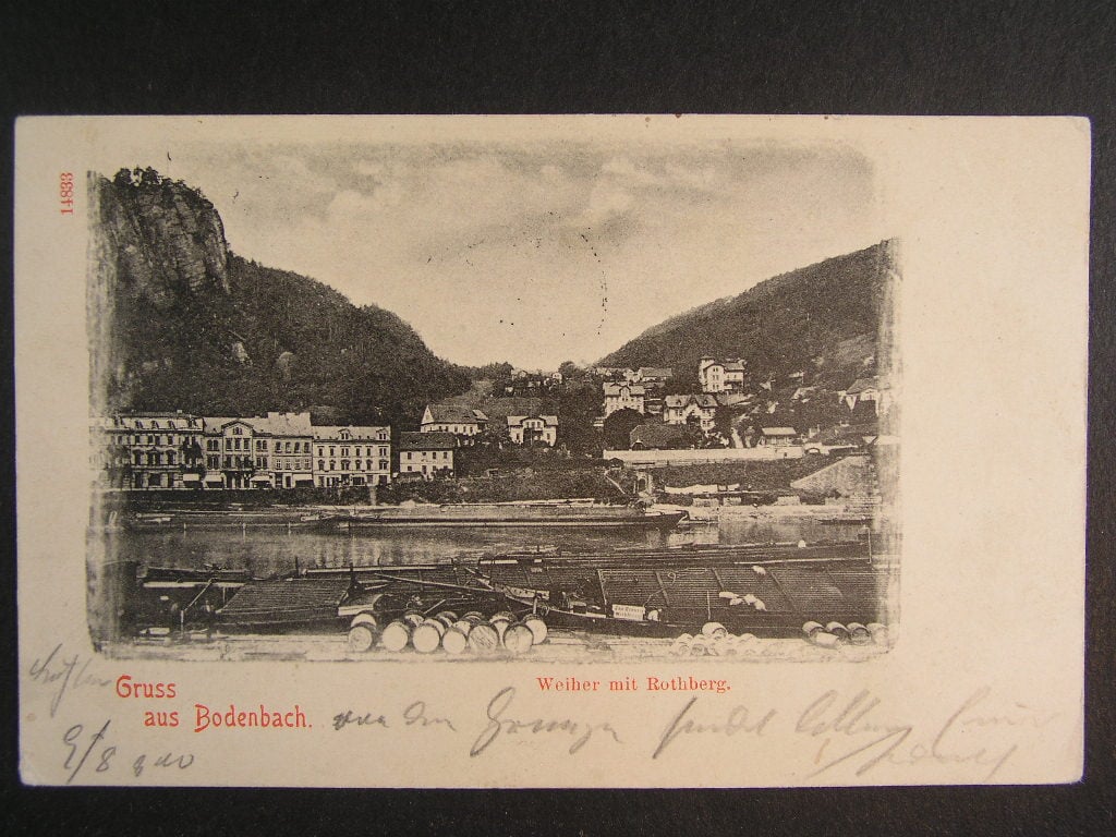 Podmokly, Bodenbach, okr. Děčín, prošlá 1890