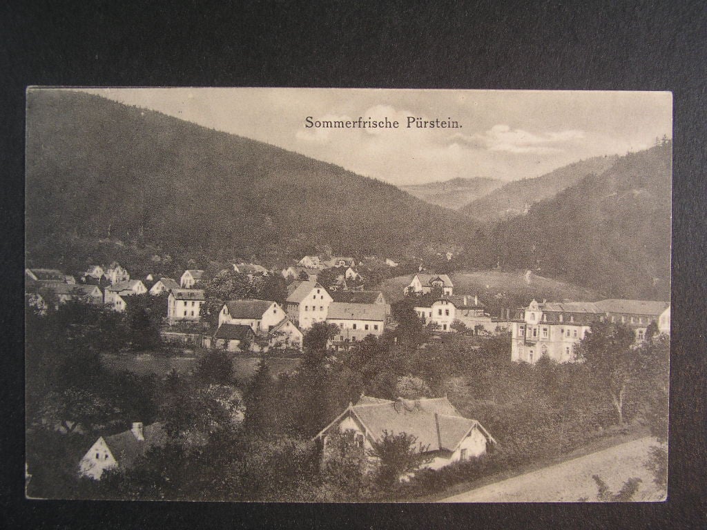 Perštejn okr. Chomutov, prošlá 1925