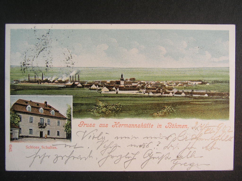Heřmanova Huť okr. Plzeň, prošlá 1902