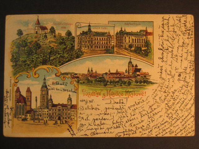 Hradec Králové, bar. vícezáběrová pohl., prošlá 1908