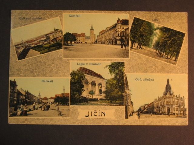 Jičín, bar. vícezáběrová pohl., prošlá