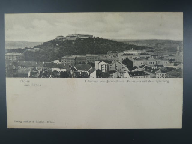 Brno, panorama se Špilberkem, neprošlá