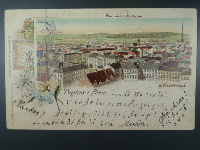 Brno, panorama, lito., prošlá 1900