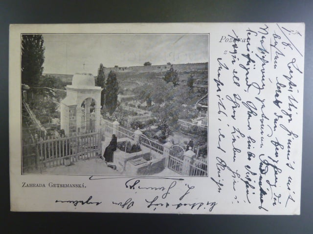 Praha Zahrada Getsemanská, prošlá 1903