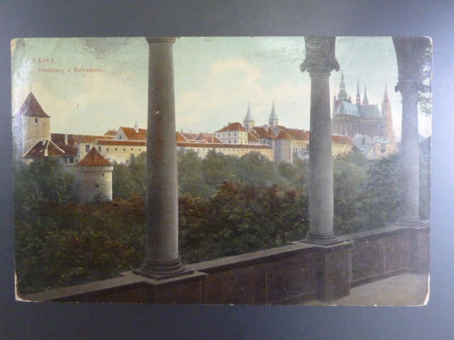 Praha Hradčany, prošlá 1908