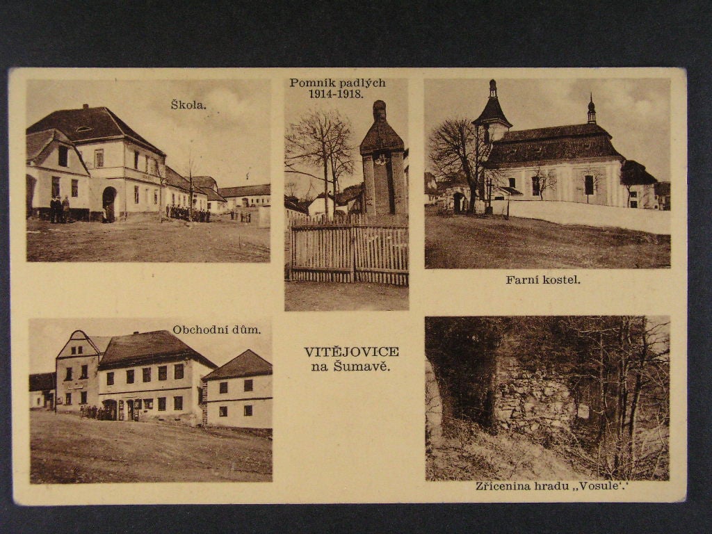 Vitějovice okr. Prachatice, prošlá, odstraněná známka