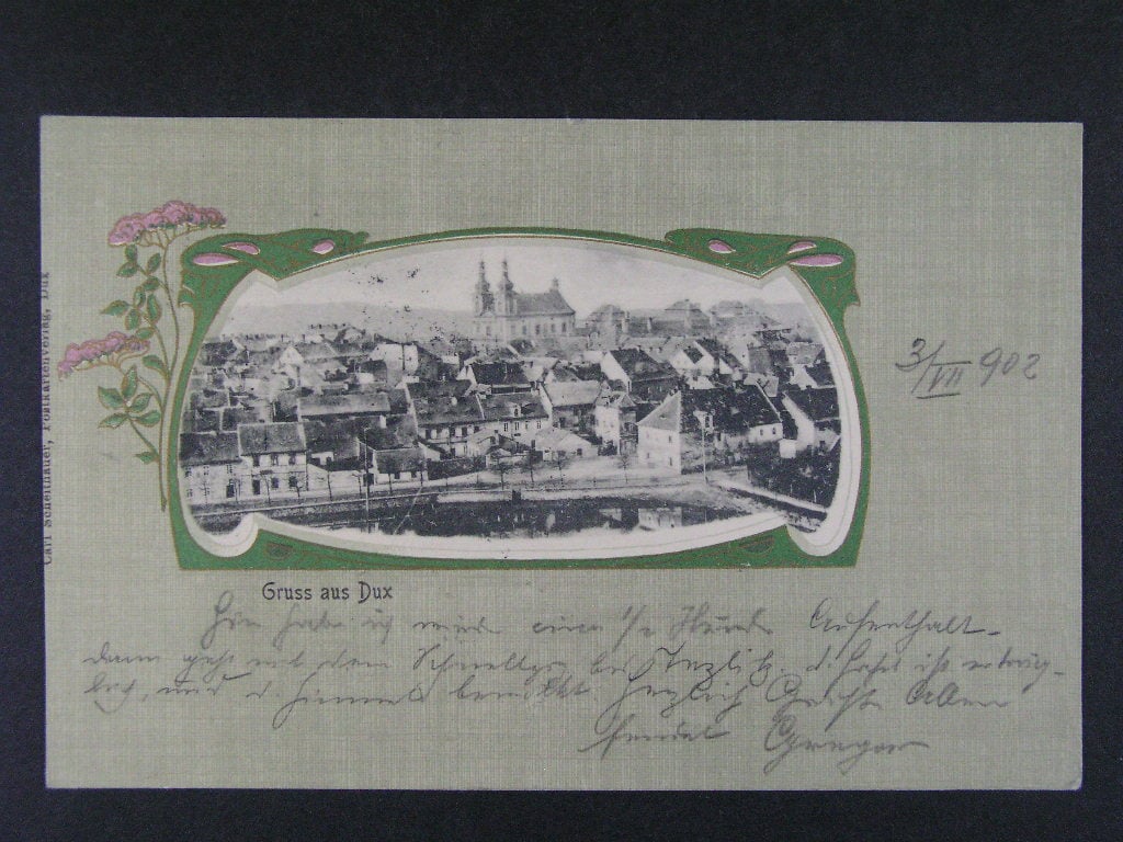 Duchcov okr. Teplice, prošlá 1902
