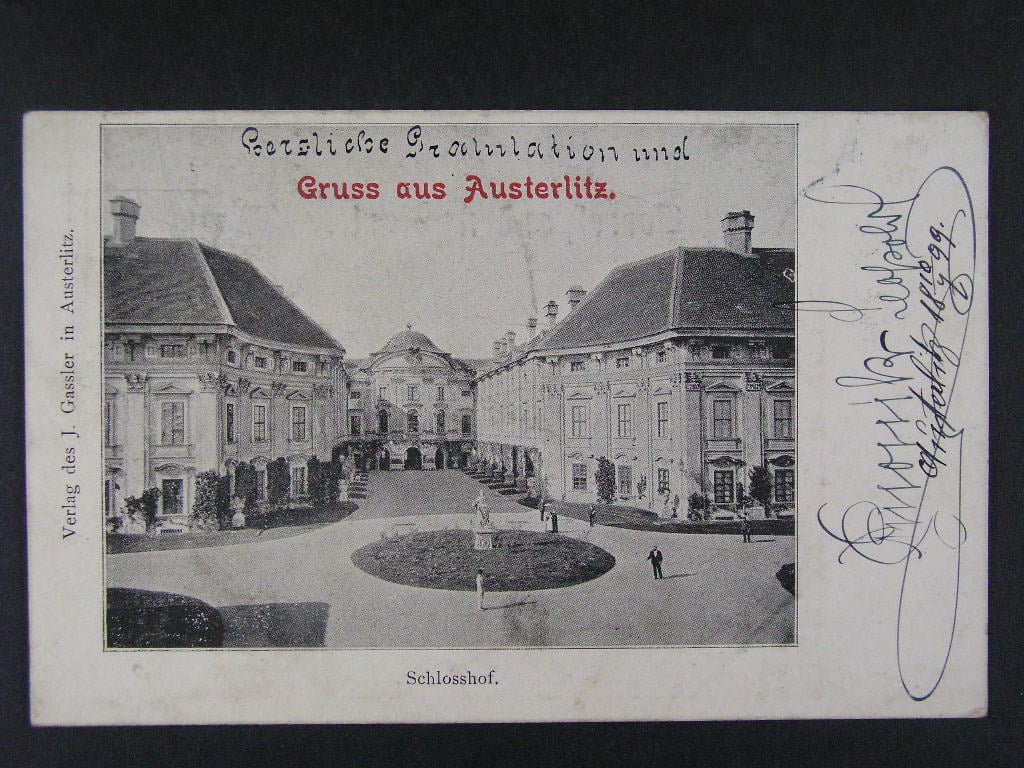 Slavkov u Brna okr. Vyškov, prošlá 1899