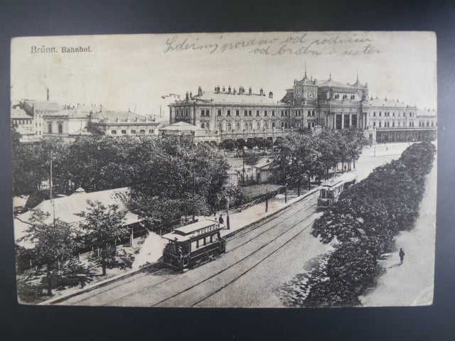 Brno, Nádraží., prošlá 1915