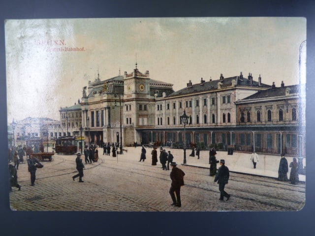 Brno, Nádraží., prošlá 1900