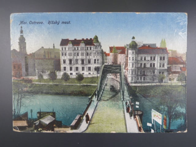 Moravská Ostrava Říšský most, prošlá 1919