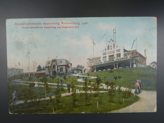 Liberec (Reichenberg) výstava 1906, prošlá 1906, odpadená zn.