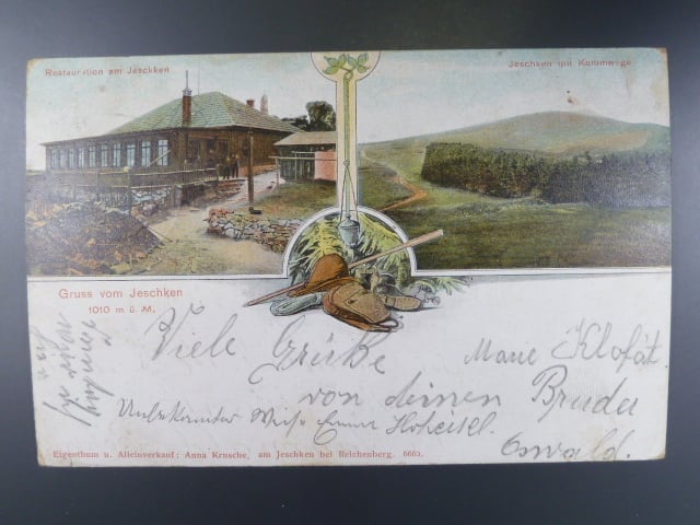 Liberec (Reichenberg) Ještěď, restaurant am Jeschken, prošlá