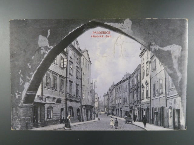 Pardubice Zámecká ulice, prošlá 1921