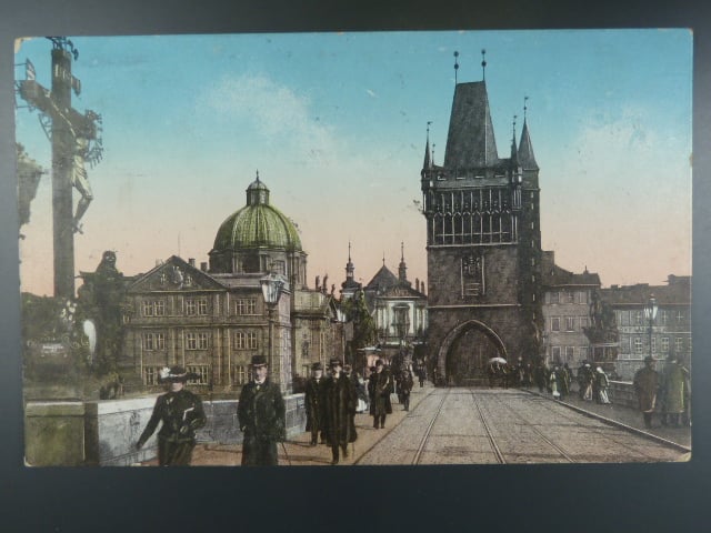 Praha Karlův most, prošlá 1904