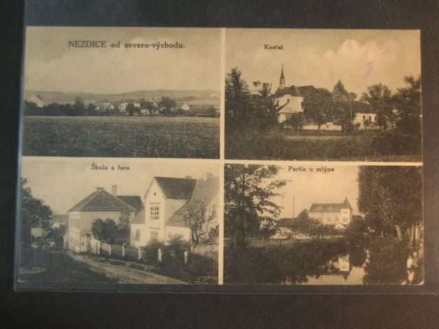 Nezdice, čb. čtyřzáběrová pohl., prošlá 1935